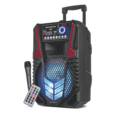 CAIXA DE SOM SUMAY STAR LIGHT SM-CAP29 150W BT/USB/AUX