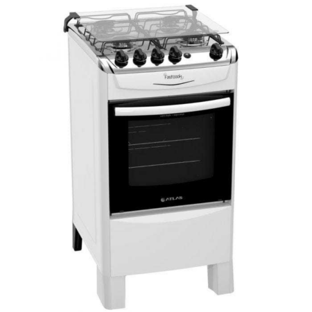 FOGAO ATLAS 4 BC FASTCOOK AUTOMATICO TOTAL BRANCO