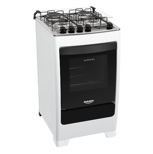 FOGAO DAKO 4 BC SUPREME MESA INOX BRANCO