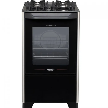 FOGAO DAKO 4 BC MAGISTER STYLE MESA VIDRO PRETO