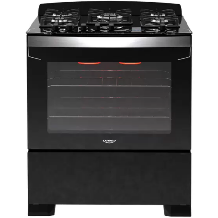 FOGAO DAKO 5 BC DIPLOMATA MESA VIDRO GRILL PRETO