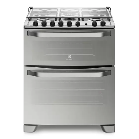 FOGAO ELECTROLUX 5 BC 76DXA 2 FORNOS TC SILVER BIV