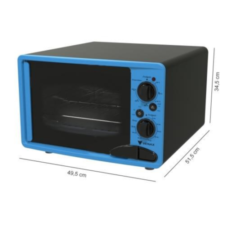 FORNO ELETRICO VENAX LUXO 45 LTS VINTAGE AZUL 127V