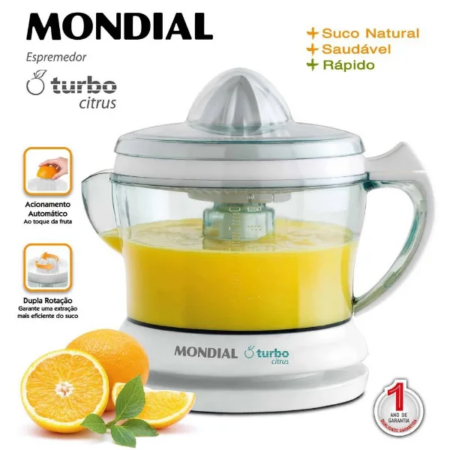 ESPREMEDOR DE FRUTAS MONDIAL CITRUS E-01 BCO 127V
