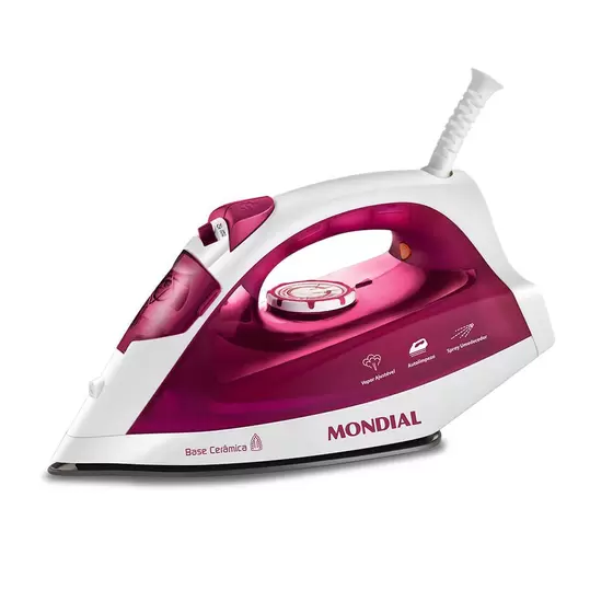 FERRO MONDIAL A VAPOR NF-33 BASE CERAMICA 1200W 127V