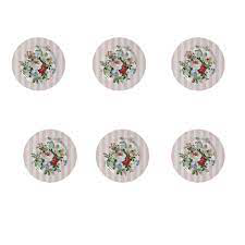 JOGO PRATO SOBREMESA ALLEANZA PARIS 6 PCS C/PIRES