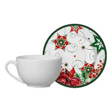 JOGO XICARA ALLEANZA NATAL 6 PCS C/PIRES