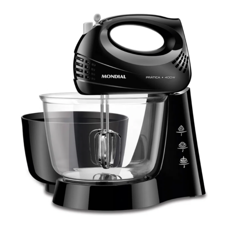 BATEDEIRA MONDIAL B-45-B PRATICA 3 VEL.PRETA 127V