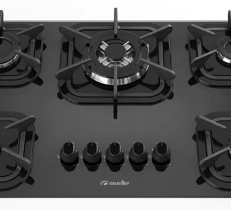 FOGAO MUELLER 5 BC COOKTOP TRIPLA CHAMA PRETO