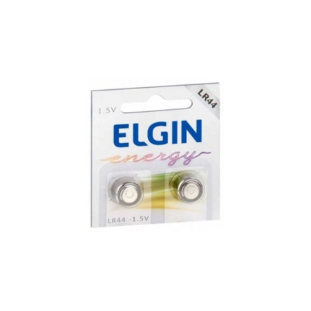 BATERIA ELGIN LR44 ALCALINA CARTELA 2 UNIDADES