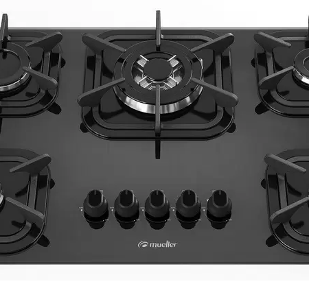 FOGAO MUELLER 5 BC COOKTOP TRIPLA CHAMA G5 PRETO