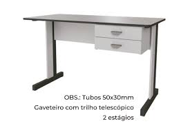 MESA GIOBEL CONTROL ECONOMICA 2GAV.15MM CINZA/CZ