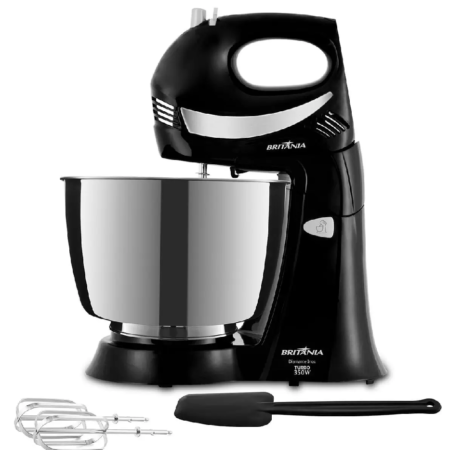 BATEDEIRA BRITANIA DIAMANTE INOX TURBO 350W PRETA127V