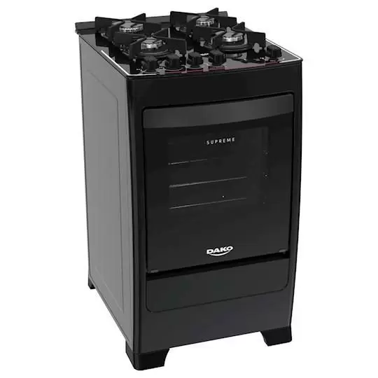 FOGAO DAKO 4 BC SUPREME GLASS MESA VIDRO PRETO