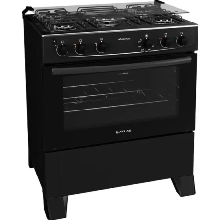 FOGAO ATLAS 5 BC MONACO PLUS MESA INOX PRETO