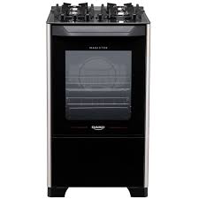 FOGAO DAKO 4 BC MAGISTER MESA VIDRO PRETO BIVOLT